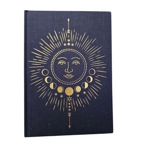 Sun Moon Phases Cloth Journal Diary Notebook Lined Pages NEW
